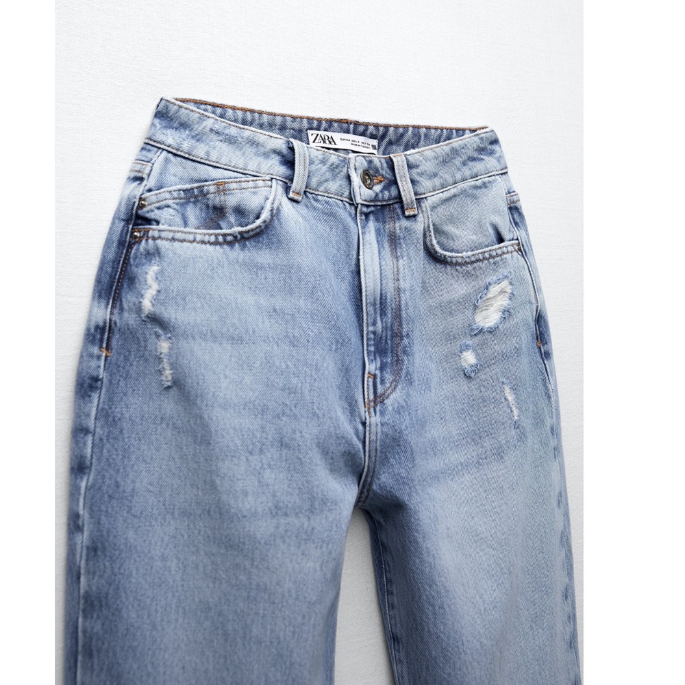 Zara Light Blue High Rise Jeans - Picture 7 of 7